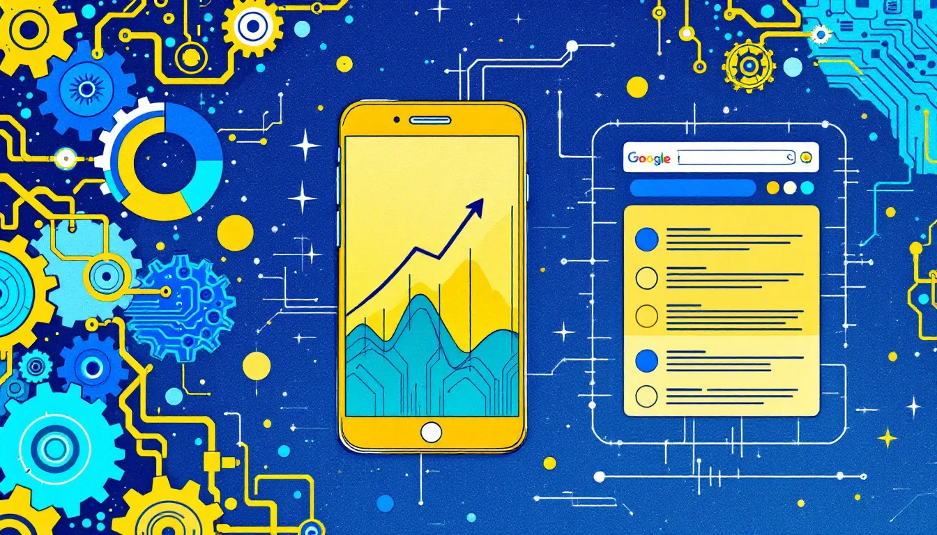 A graphic showing the benefits of mobile first indexing for South African companies, including mobile devices and search rankings.