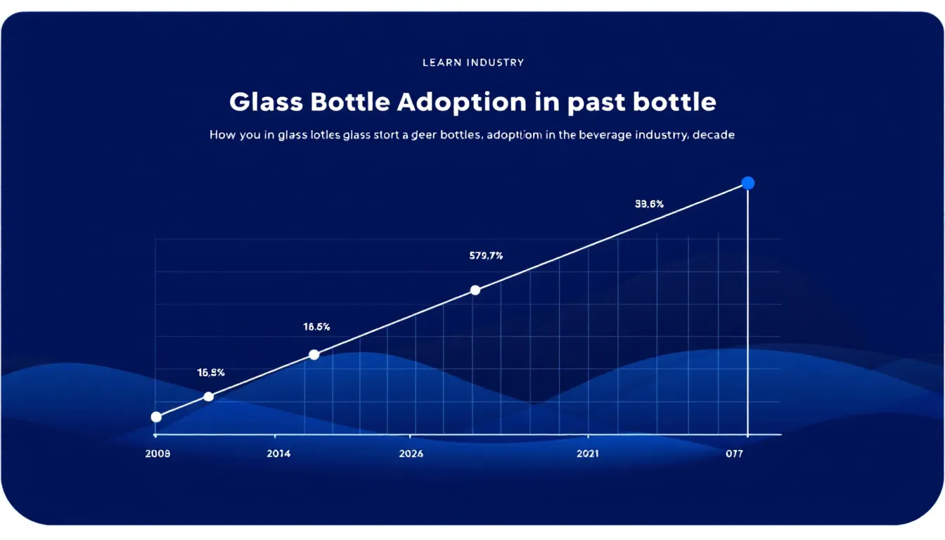 A graph illustrating market trends in glass bottle adoption in the beverage industry.