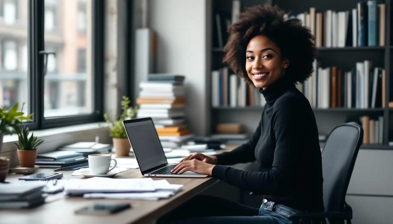Dans l'image, on peut voir un étudiant consultant un site web sur un ordinateur portable pour le renouvellement de son permis d'études au Canada, en particulier pour le certificat d'acceptation du Québec (CAQ). Il semble concentré sur les démarches nécessaires pour présenter une demande de prolongation avant la date d'expiration de son permis.