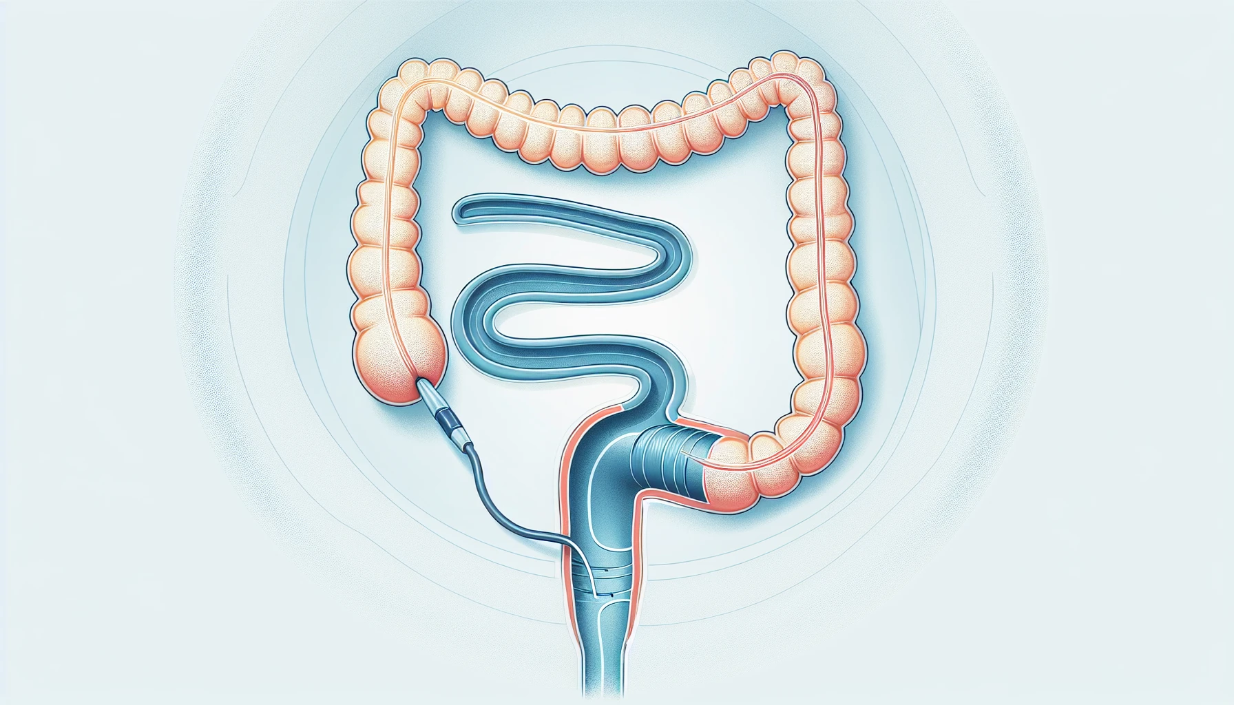 Illustration of colonoscopy screening