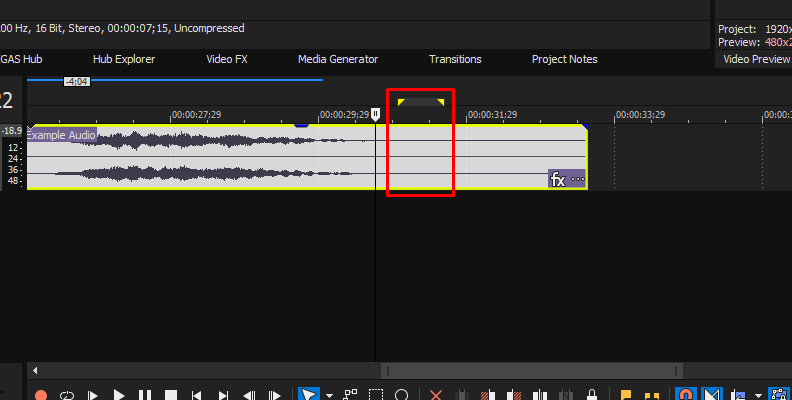 remove background noise in sony vegas