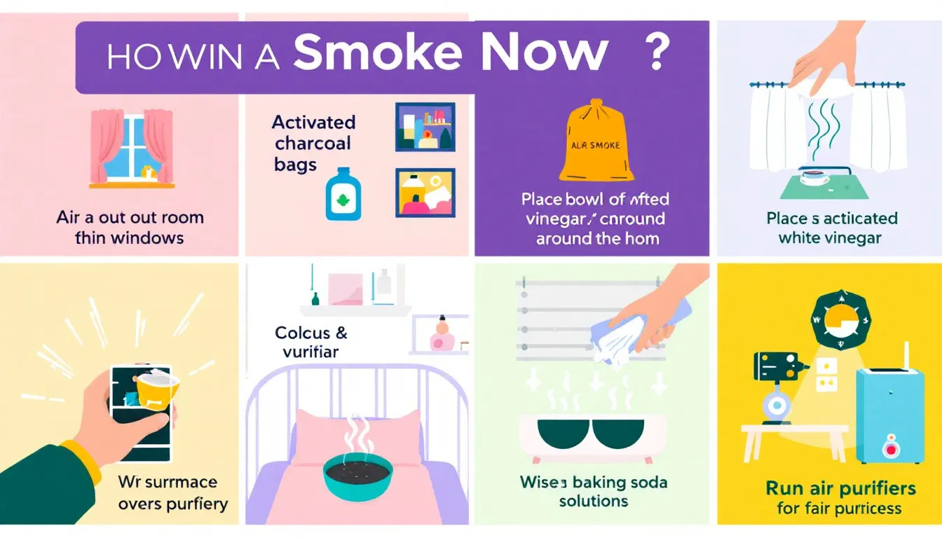 Quick fixes to reduce smoke smell in a house.