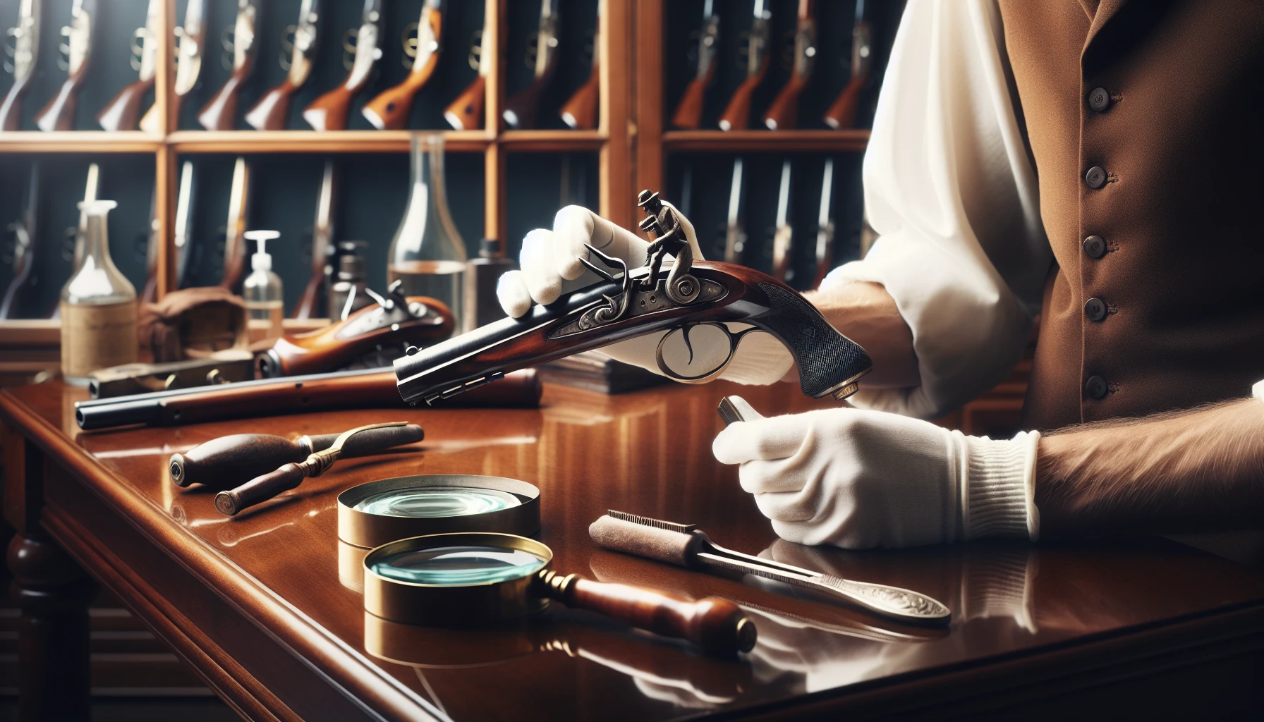 Illustration of antique firearm preservation
