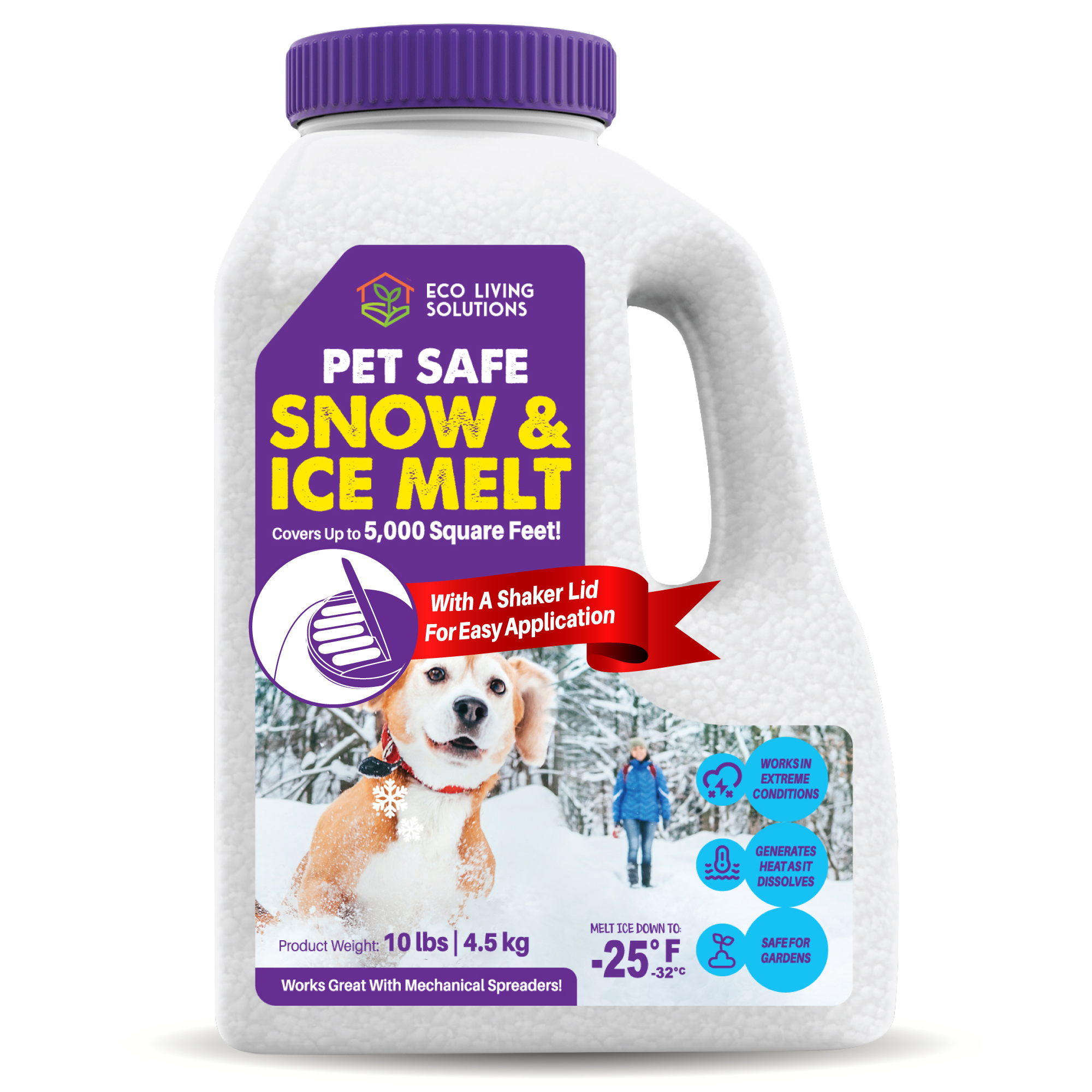 Eco Living Pet Safe Snow and Ice Melt better than Sodium