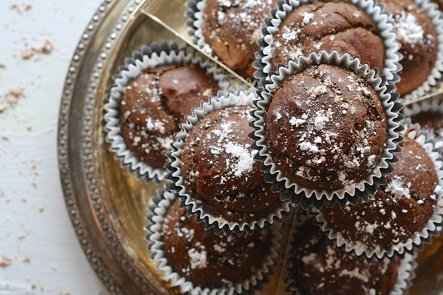 cupcakes, chocolate, dark