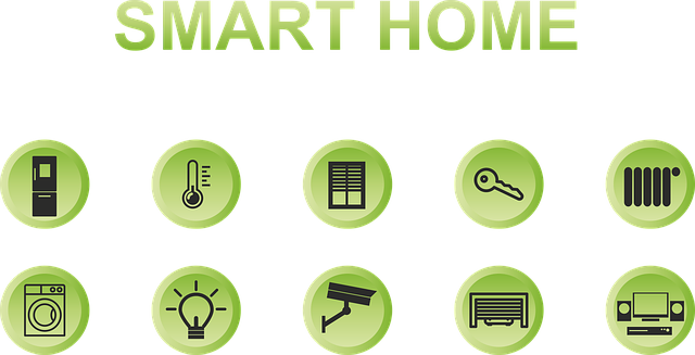 smart home, button, green