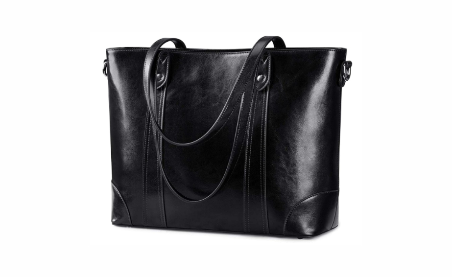 The S-ZONE Women's Genuine Leather Laptop Tote