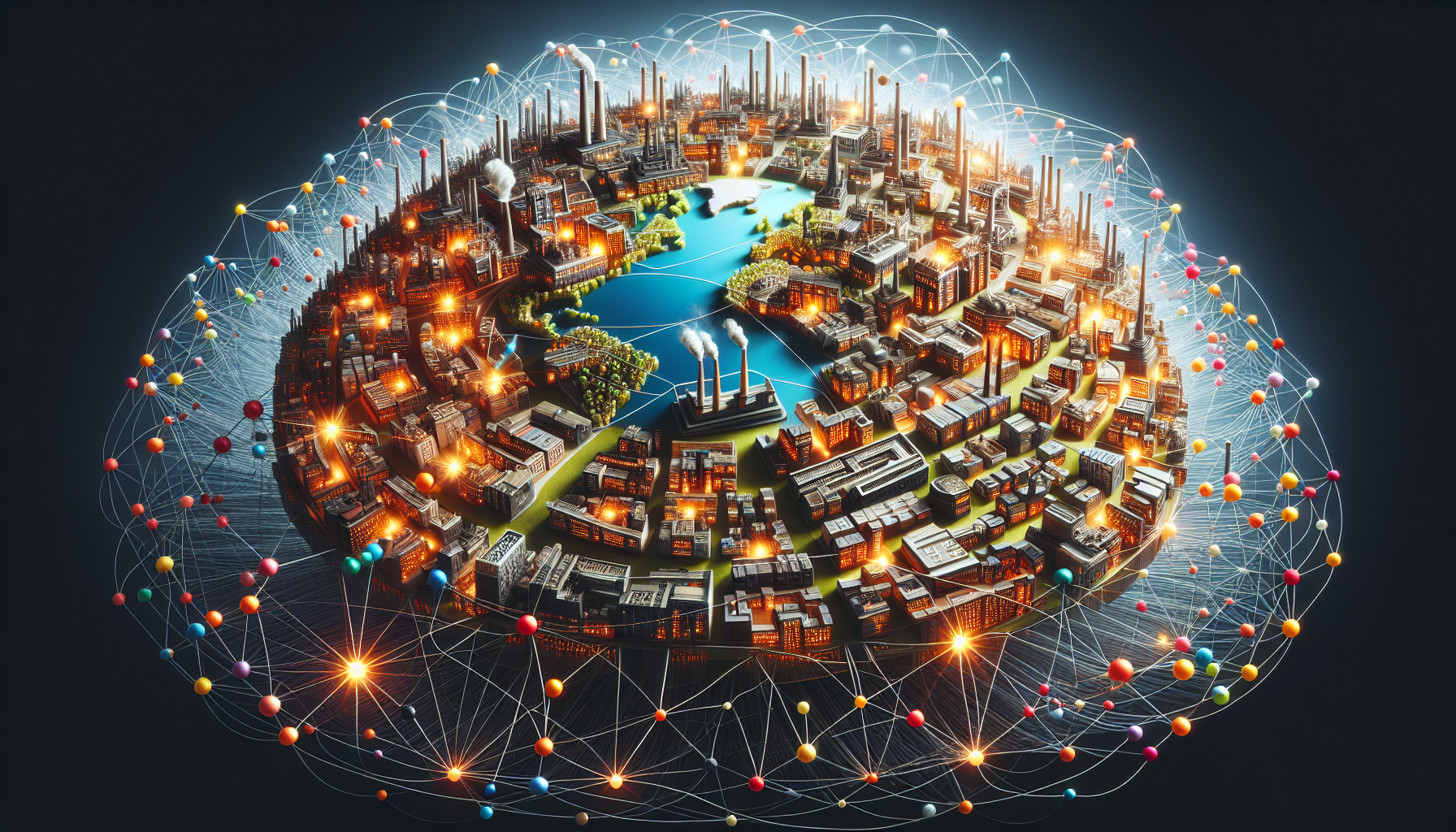 Illustration of global manufacturers network