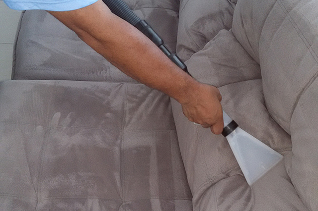 vacuuming microfiber couch