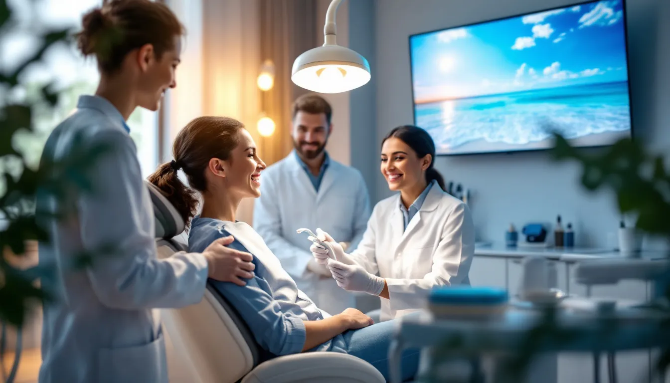 Patients experiencing comfort during their dental visit.