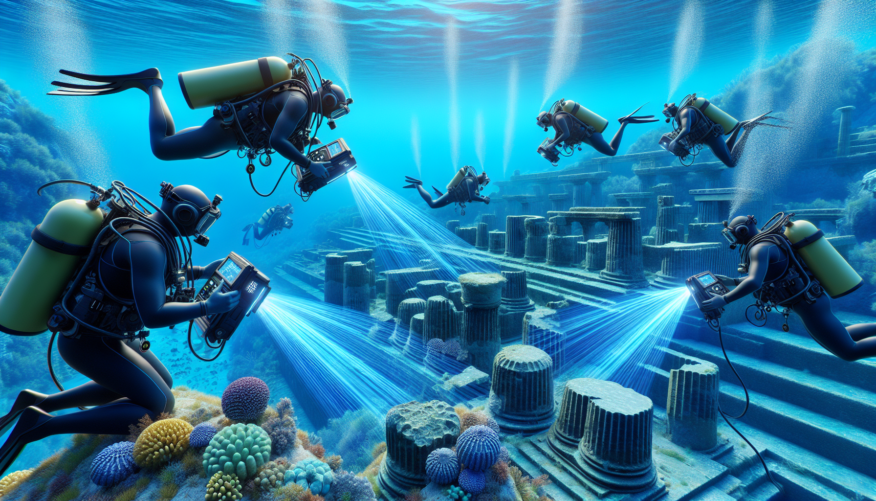 Digital model of Baiae's underwater ruins