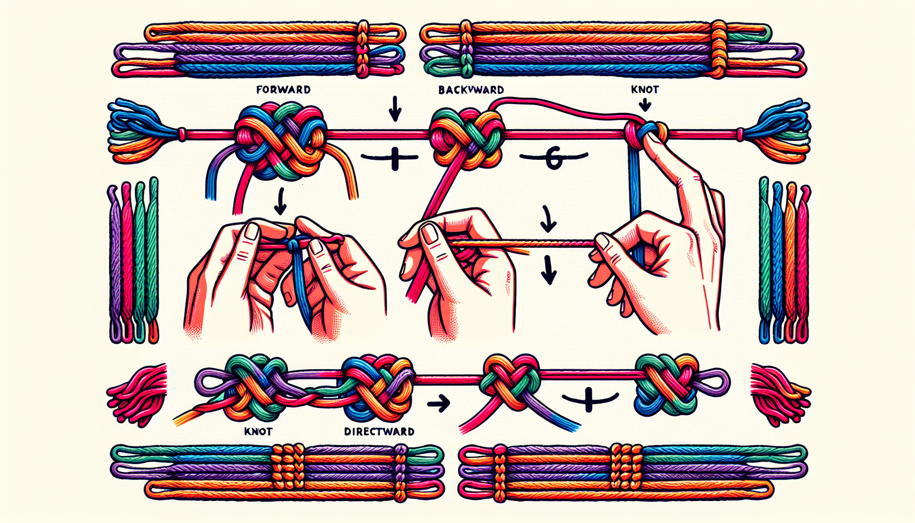 Demonstration of basic knotting techniques