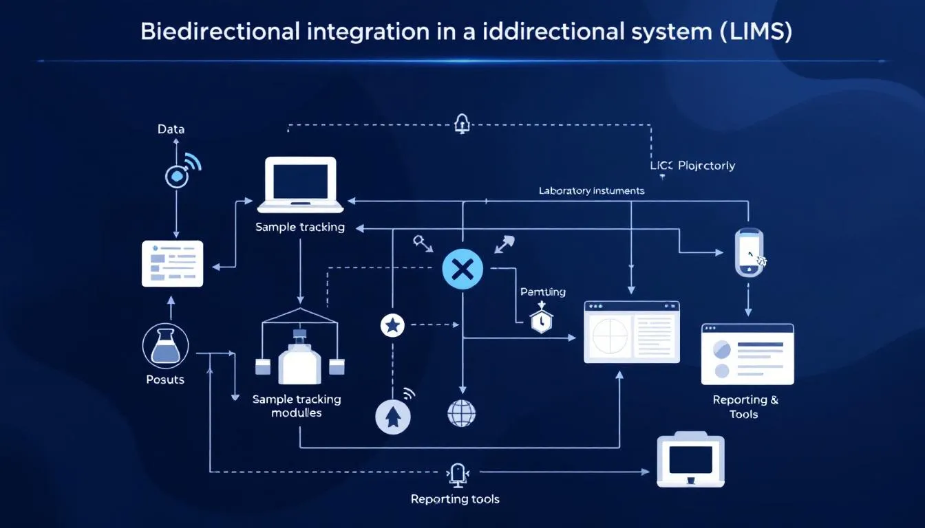 Diagram illustrating how bidirectional integration works in LIMS.