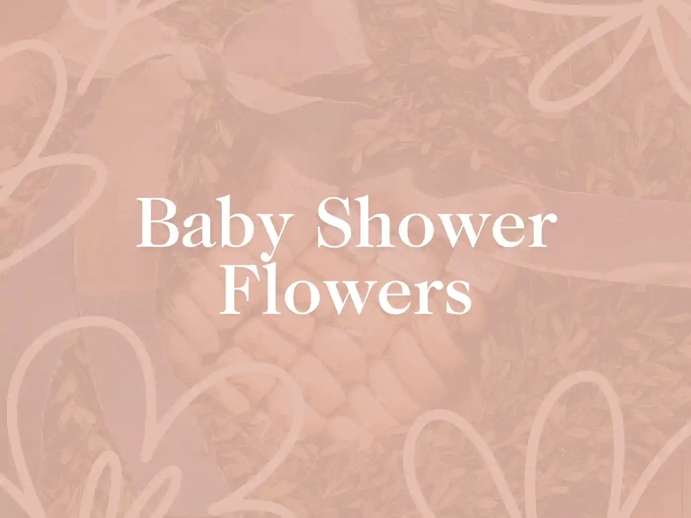Image showing an assortment of baby shower flowers with a soft pink background, highlighting the theme and elegance of the event. Fabulous Flowers and Gifts: Baby Shower Flowers Collection