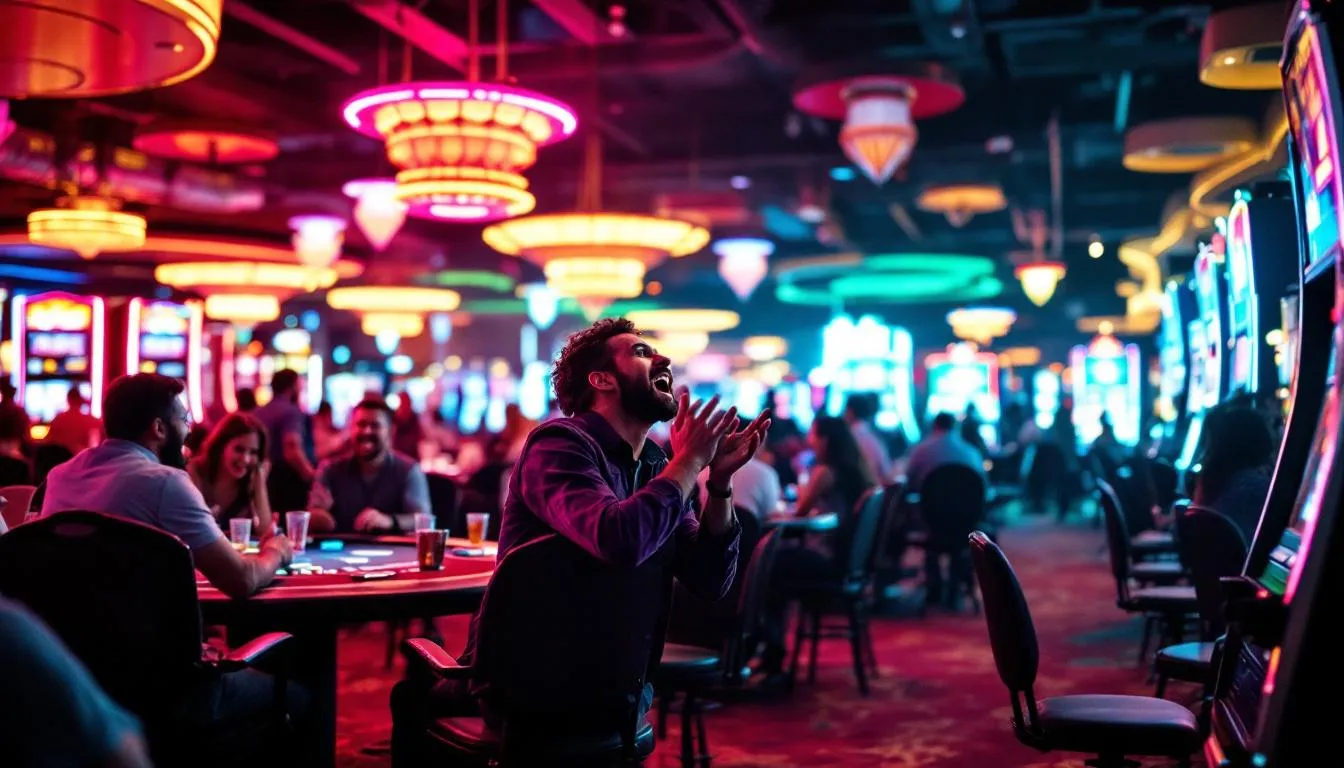 Een afbeelding van een speler die deelneemt aan een spel in een casino zonder cruks.