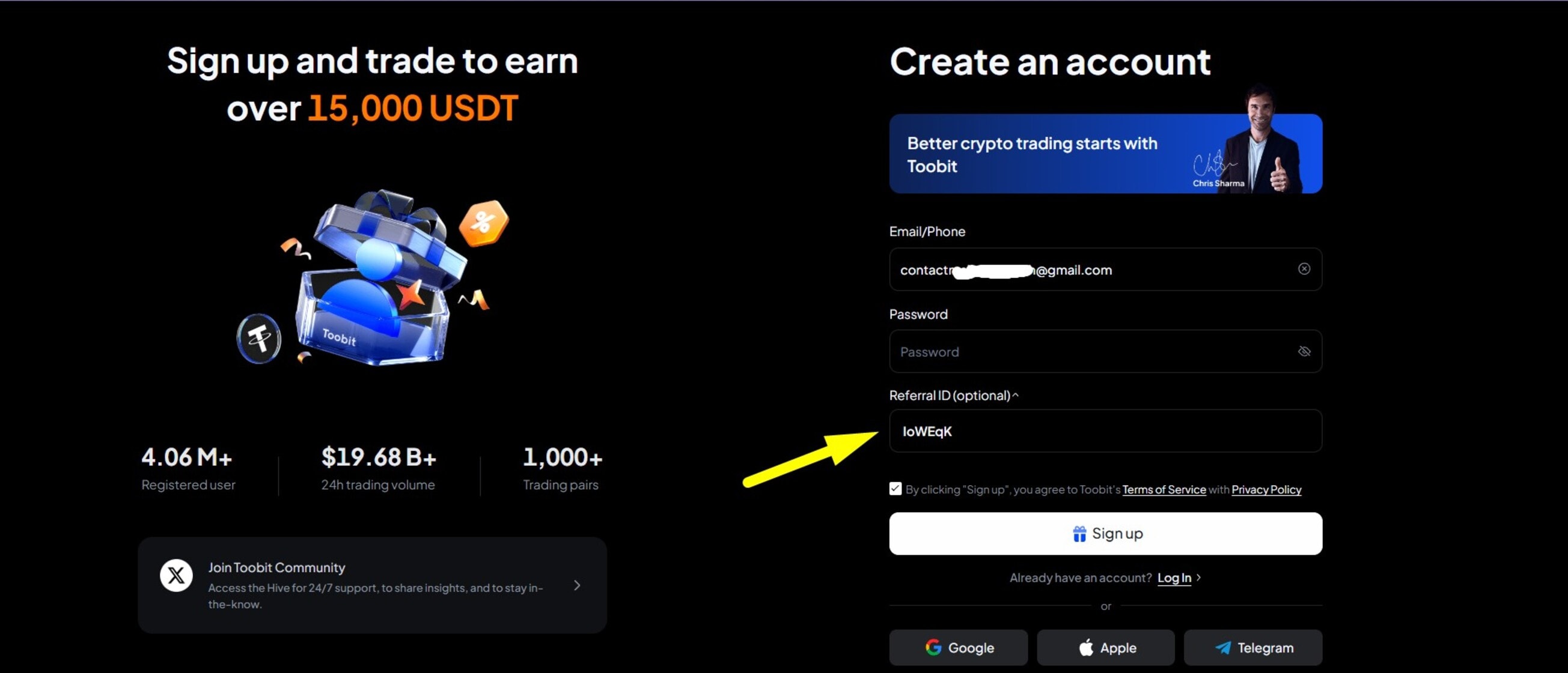 How to Open a Toobit Exchange Account?