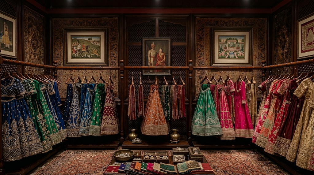 Indian Clothes displayed in a showroom
