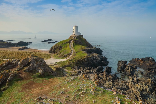 lighthouse, coast, sea
