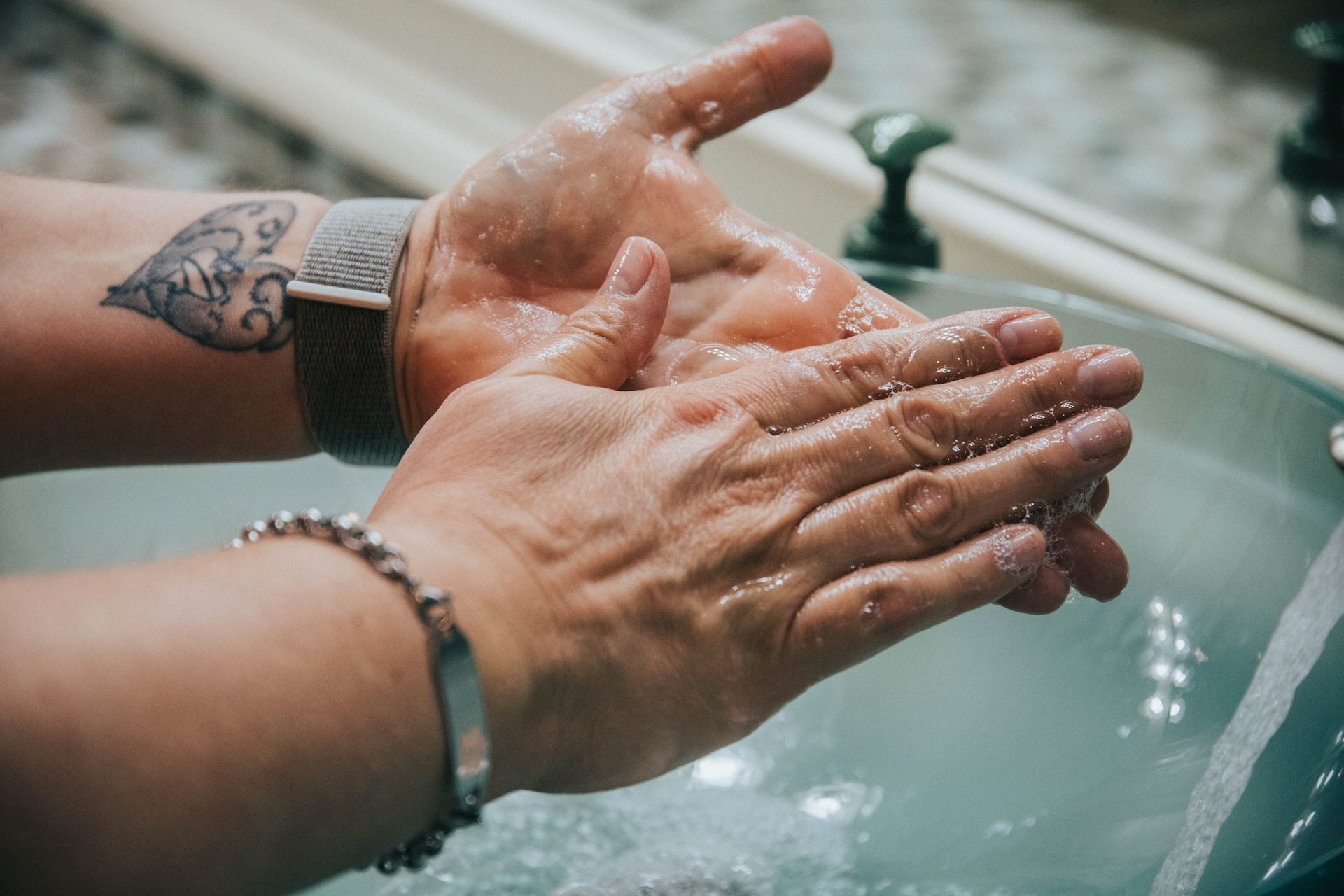 Wash your hands with Antibecterial Soap