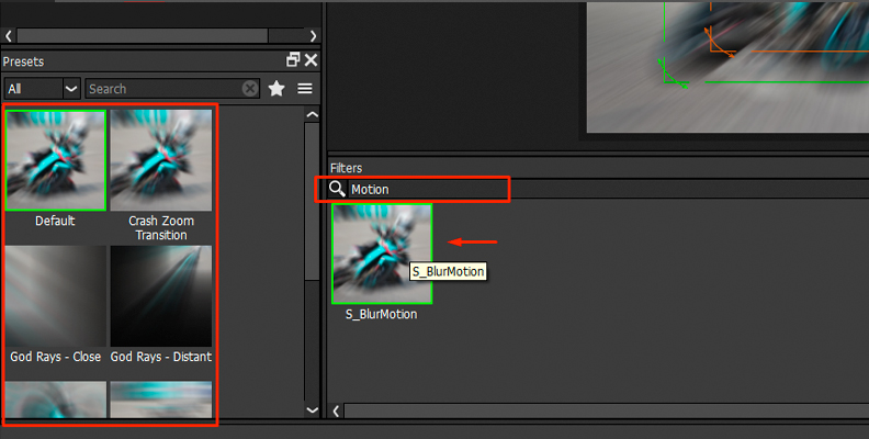 Finding one of the many motion blur effects in Optics for Photoshop