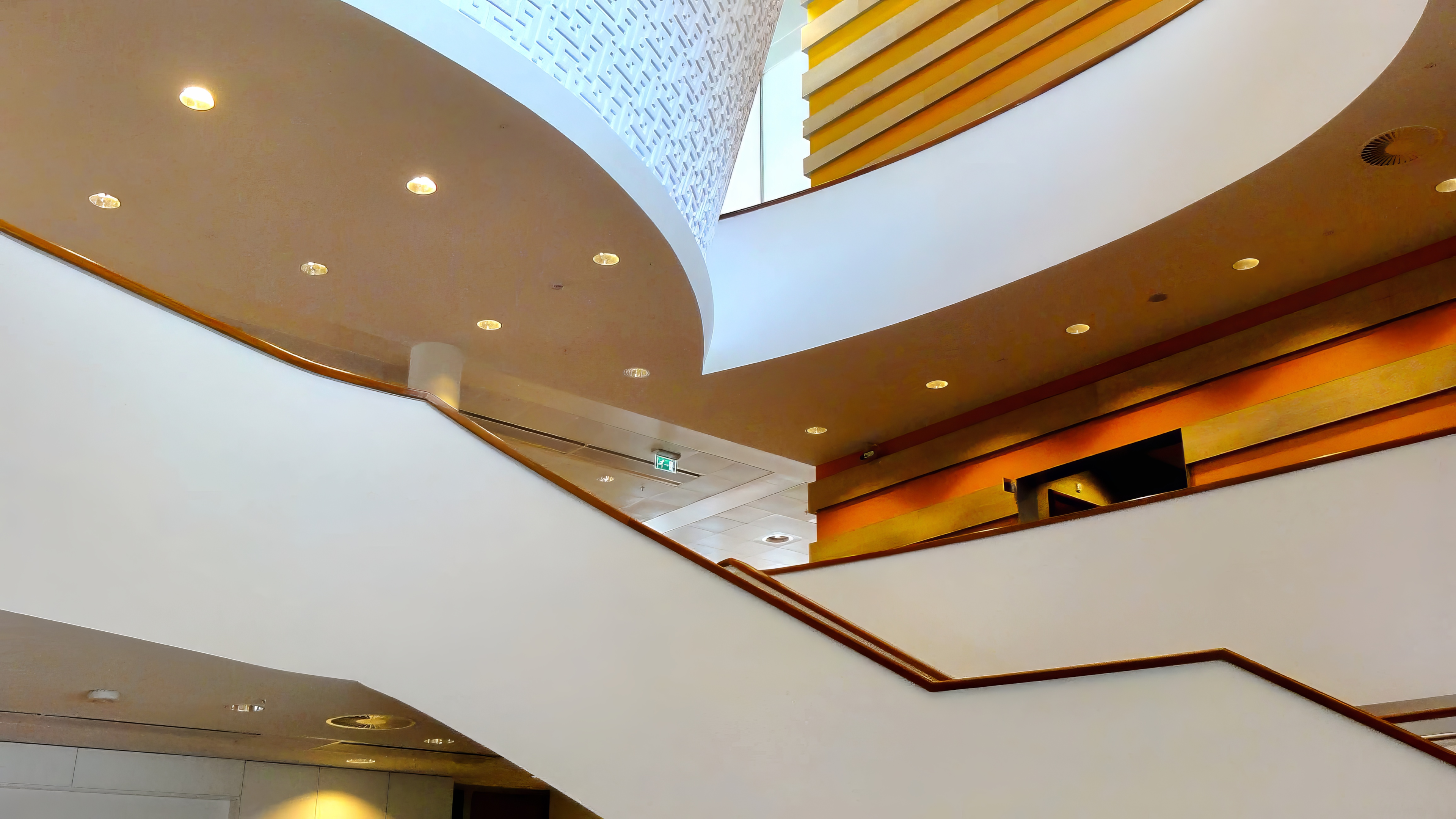 Downlights covering the Ceiling of a Mall