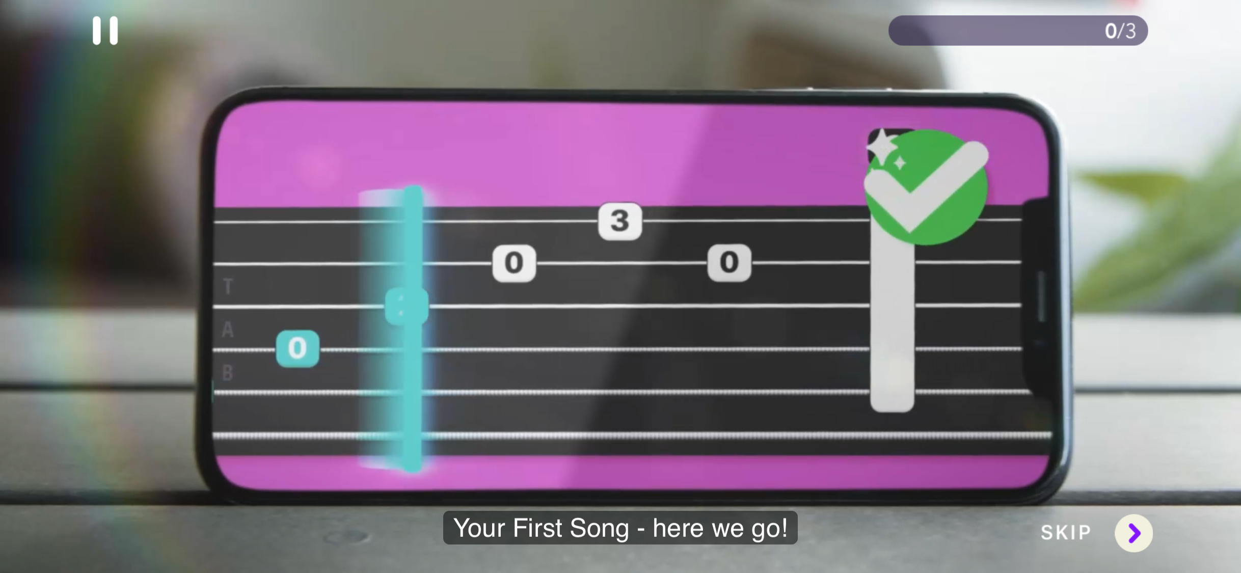 A screenshot from Simply Guitar.
