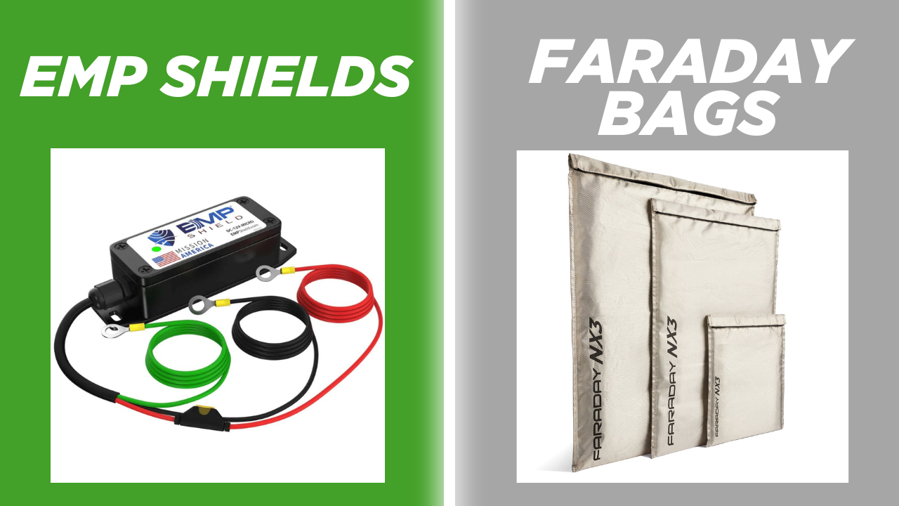 EMP Shield Micro and Faraday Defense Medium Kit NX3 Double Layer CYBER Fabric Faraday Bag