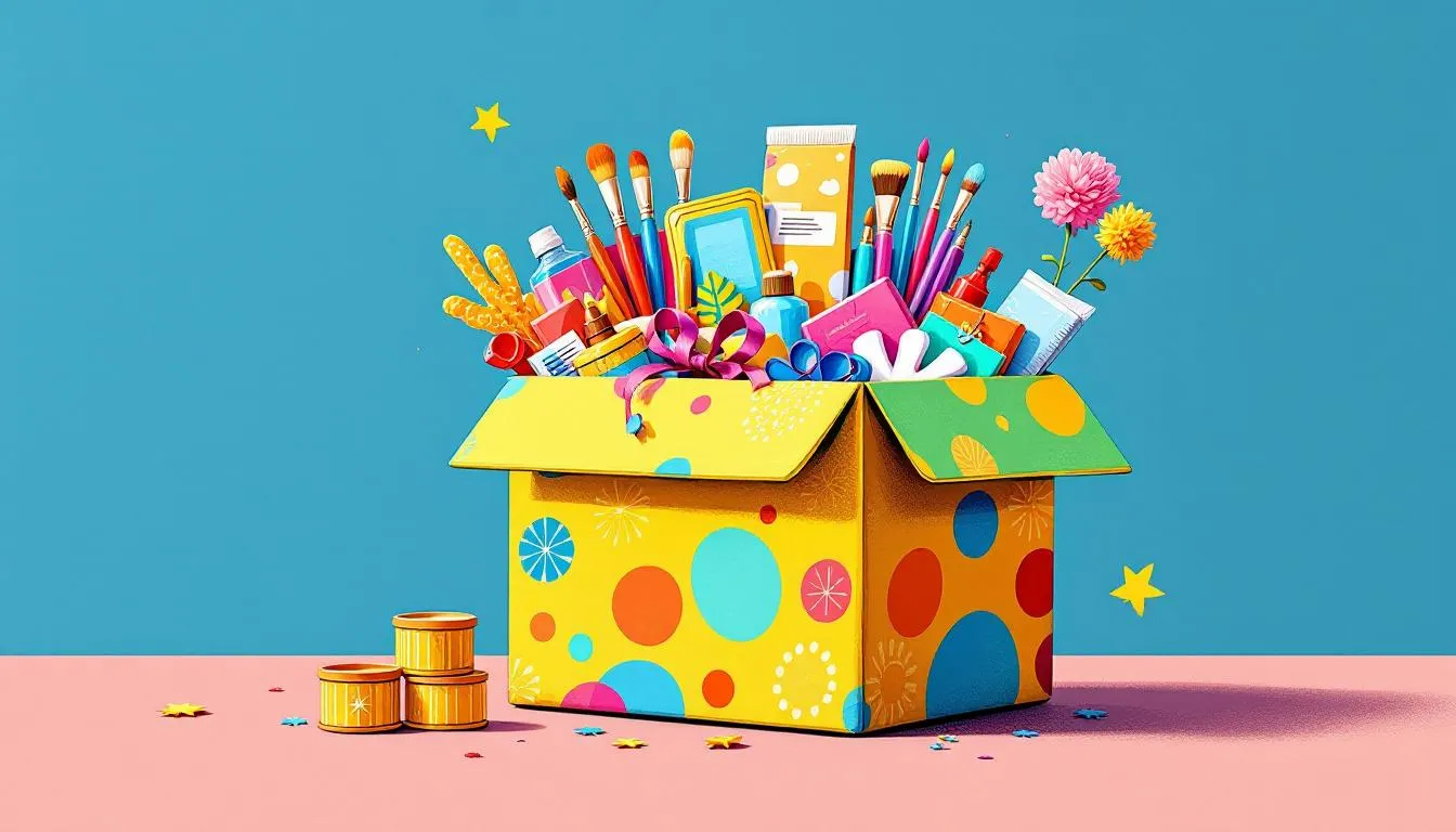 An inspiring dream big gift box filled with creative items for best friends.