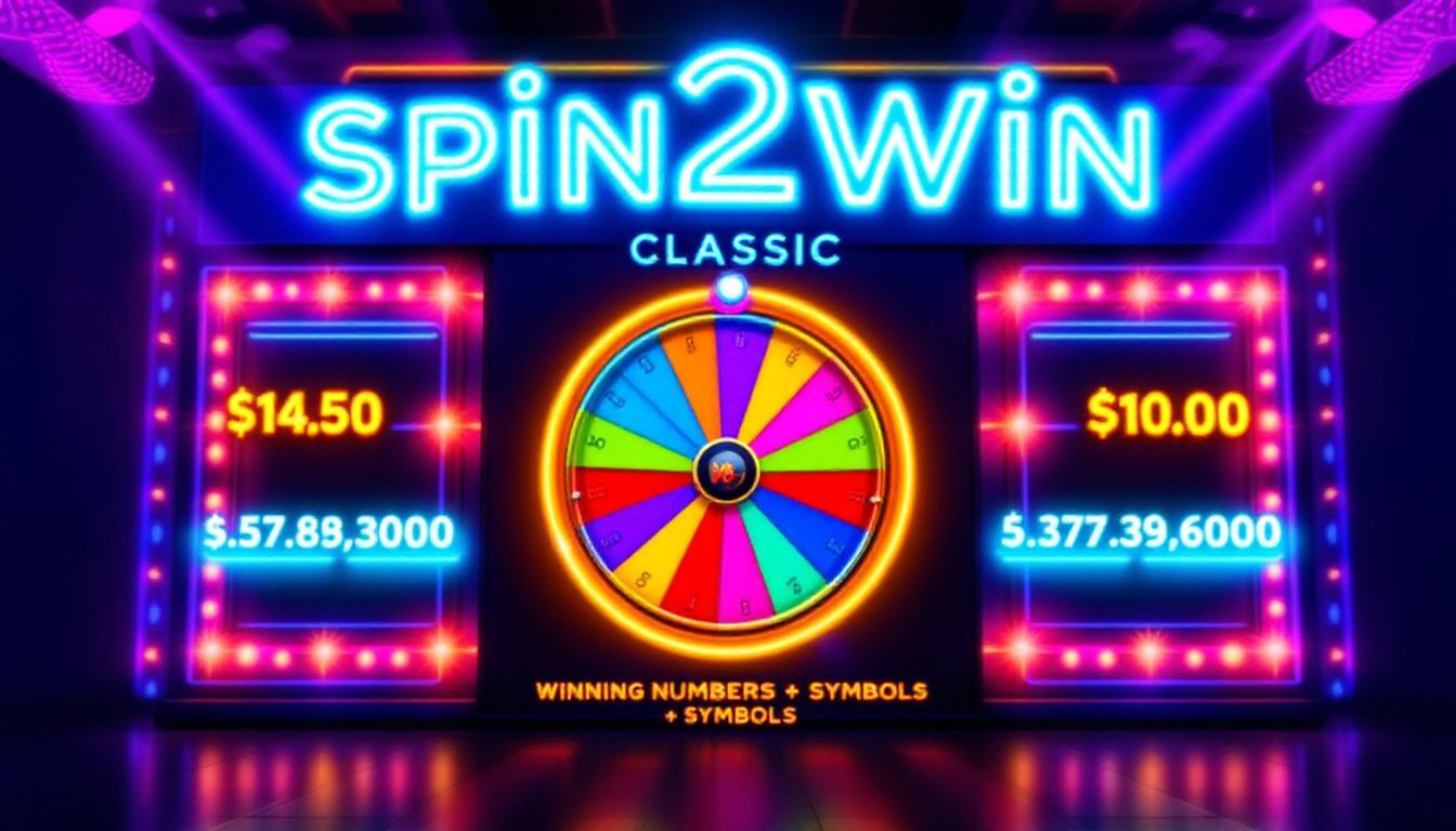 A colorful and exciting design of the Spin2Win Classic game.