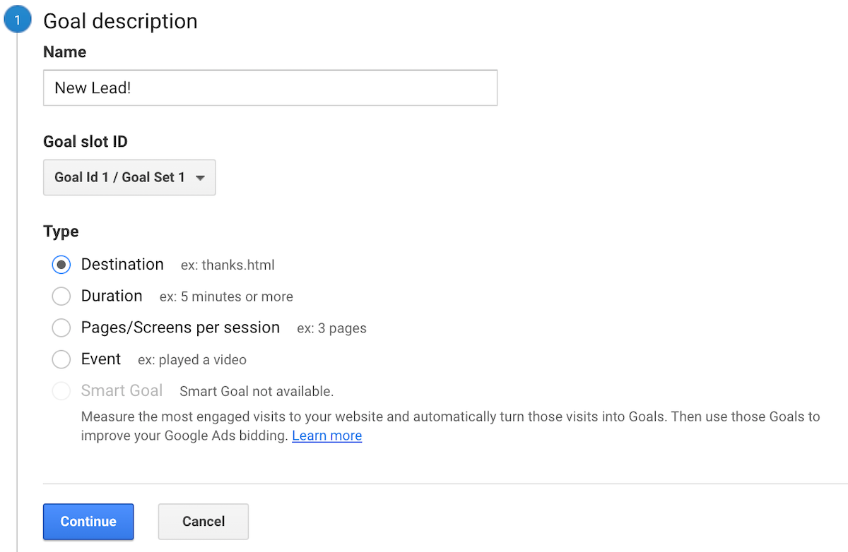 Conversion Tracking in Google Analytics