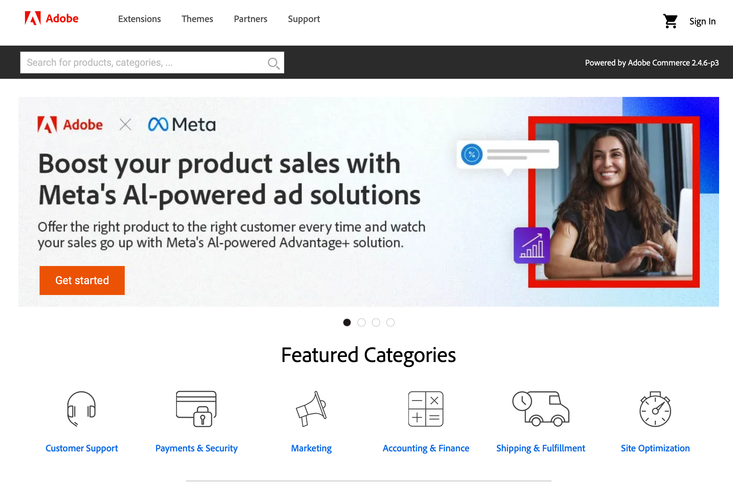 Magento Marketplace website.
