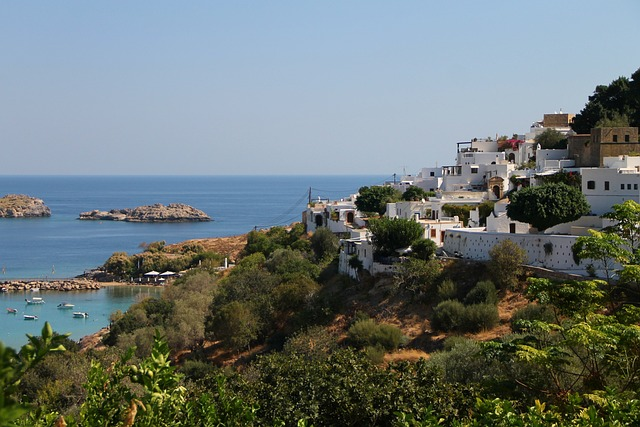 Rhodes holidays luxury villa with turquoise sea