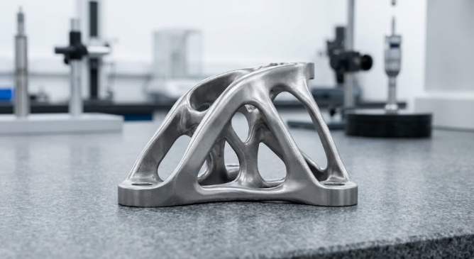 Titanium Ti-6Al-4V machined turbine component