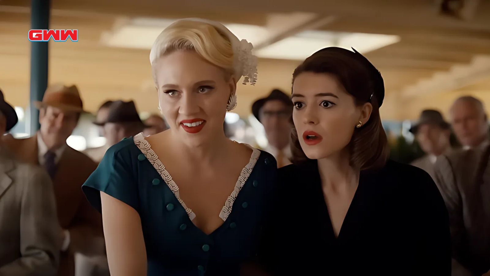 Daisy Edgar-Jones as Muriel and Kat Cunning as Gail in On Swift Horses