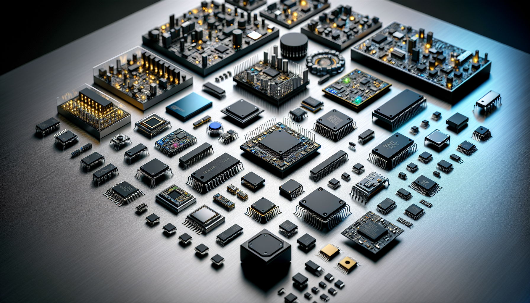 An illustration of various analog devices and mixed signal integrated circuits