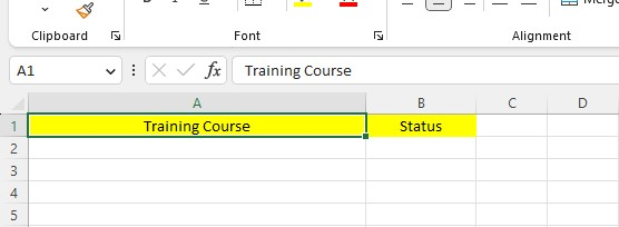 Learn The Basics How To Create A Training Tracker In Excel