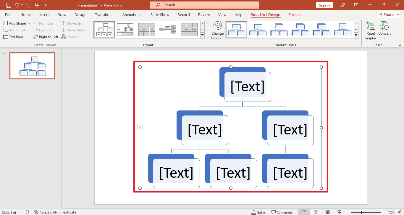 You have Hierarchy concept map in PowerPoint