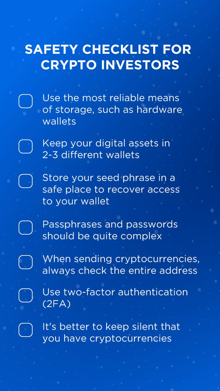 safety checklist for crypto investors