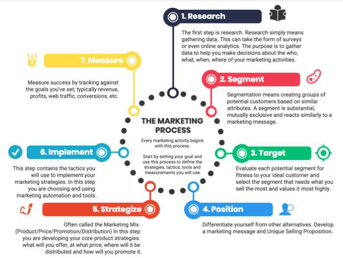 Marketing Process for small business infographic