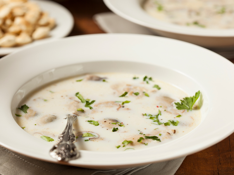 Image of a Jarred Oyster Stew with Wandering Waders.
