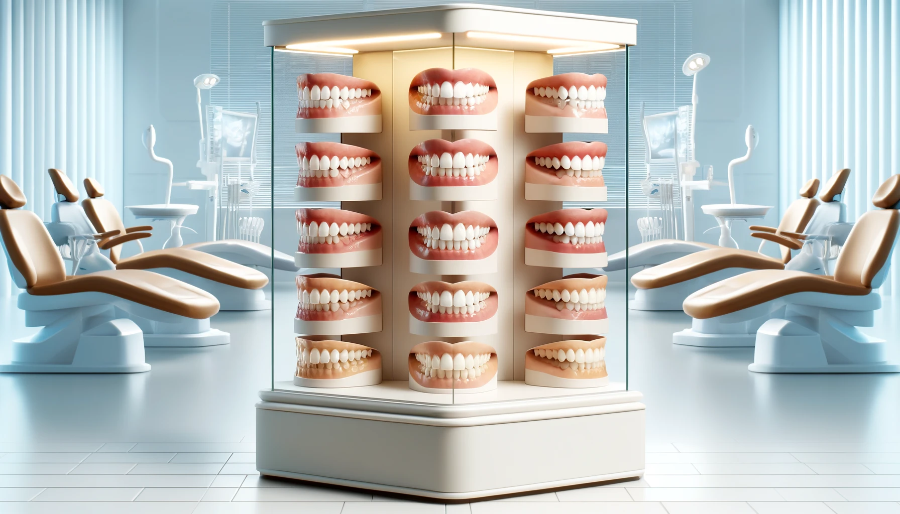 Fremvisning av fordelene med skallfasetter uten sliping i tannlegekontor