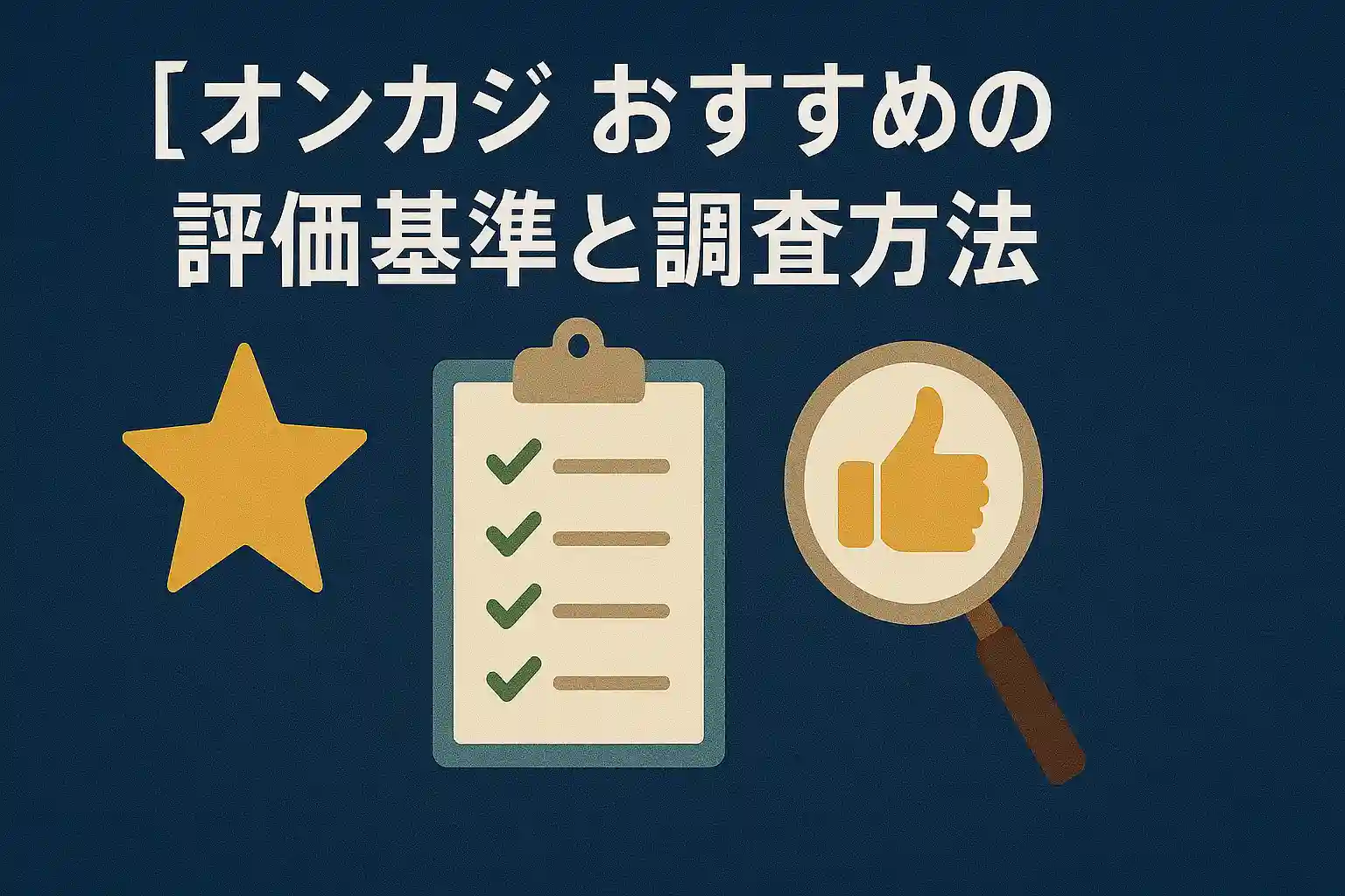 オンカジ おすすめの評価基準と調査方法
