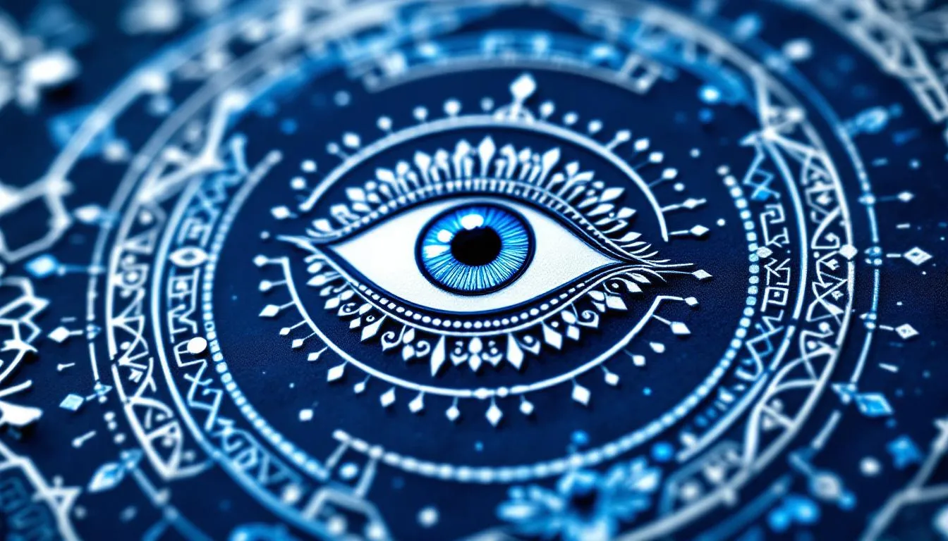 The image showcases a variety of evil eye jewellery, including a sterling silver evil eye necklace, bracelets, and rings, all designed to ward off negative energy and bad luck. This collection symbolizes protection and is often considered a perfect gift for friends or loved ones, embodying cultural significance and historical beliefs surrounding the power of the evil eye.