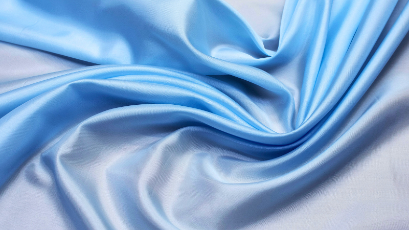 An image of a light blue rayon fabric