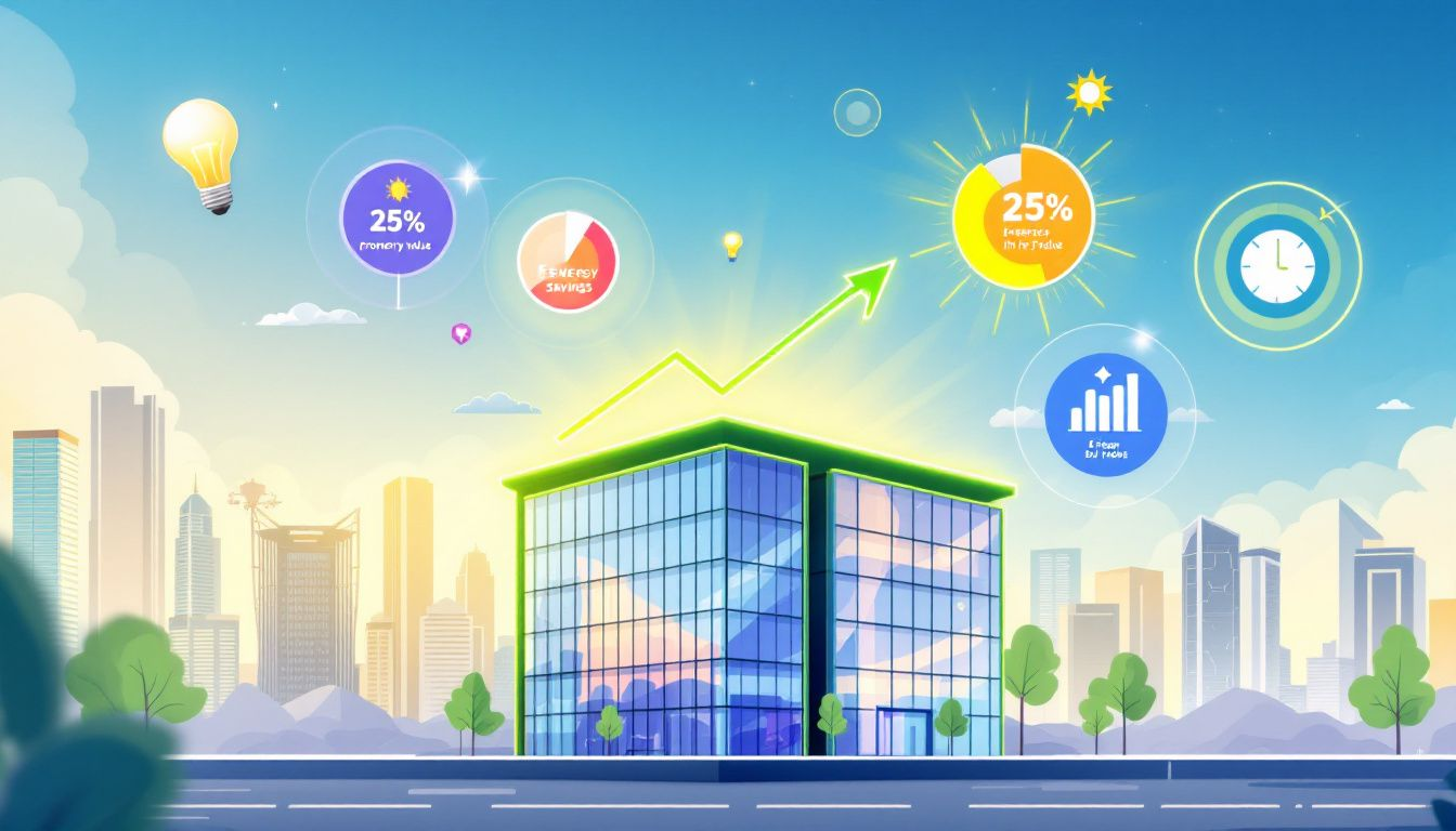 Enhancing property value with commercial solar panels.