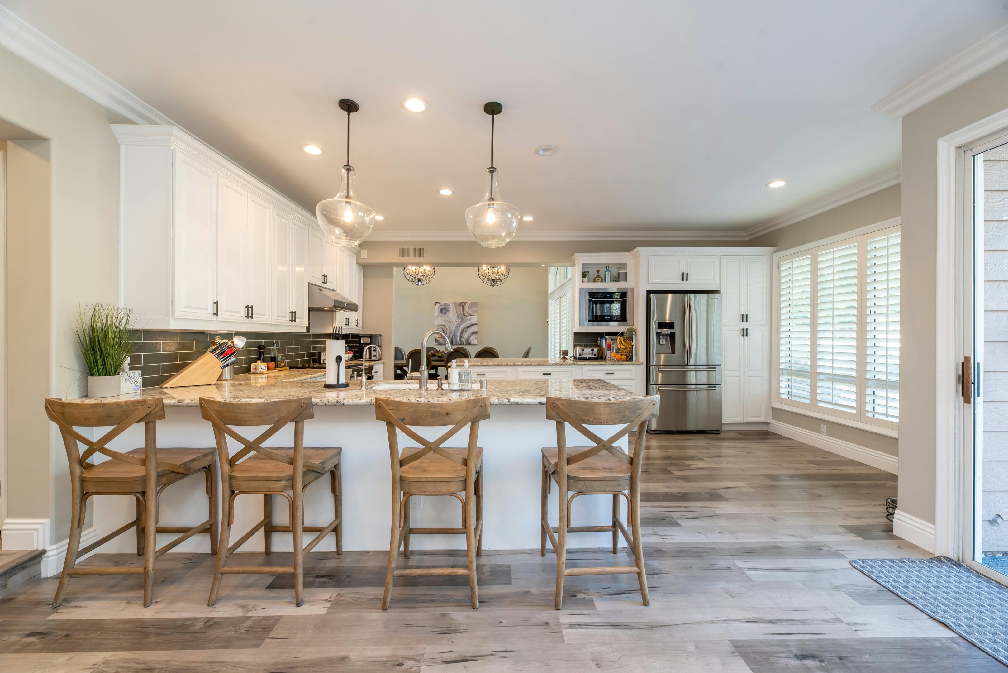 Professional photos of newly renovated house for advertising purposes.