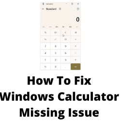 Why did my Calculator app disappeared?