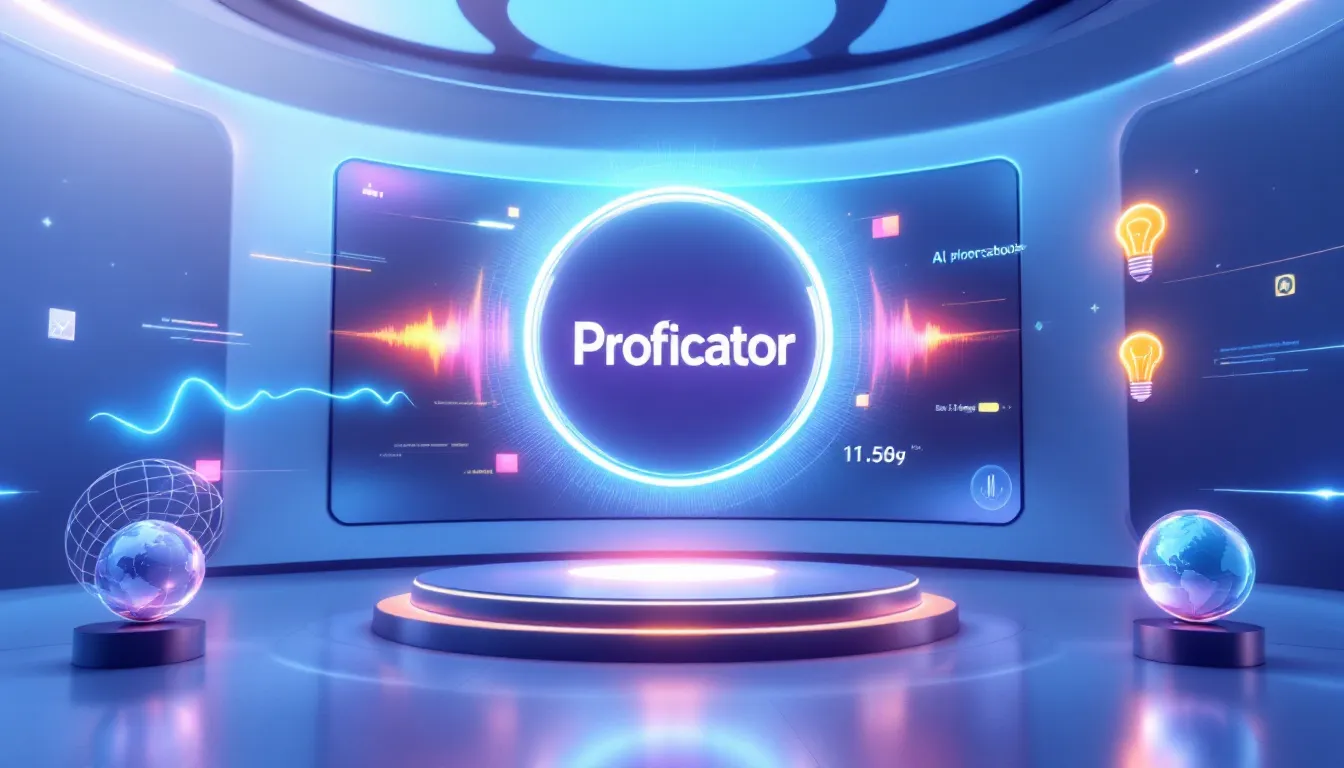 Key features of Proficator highlighted in a visual format.