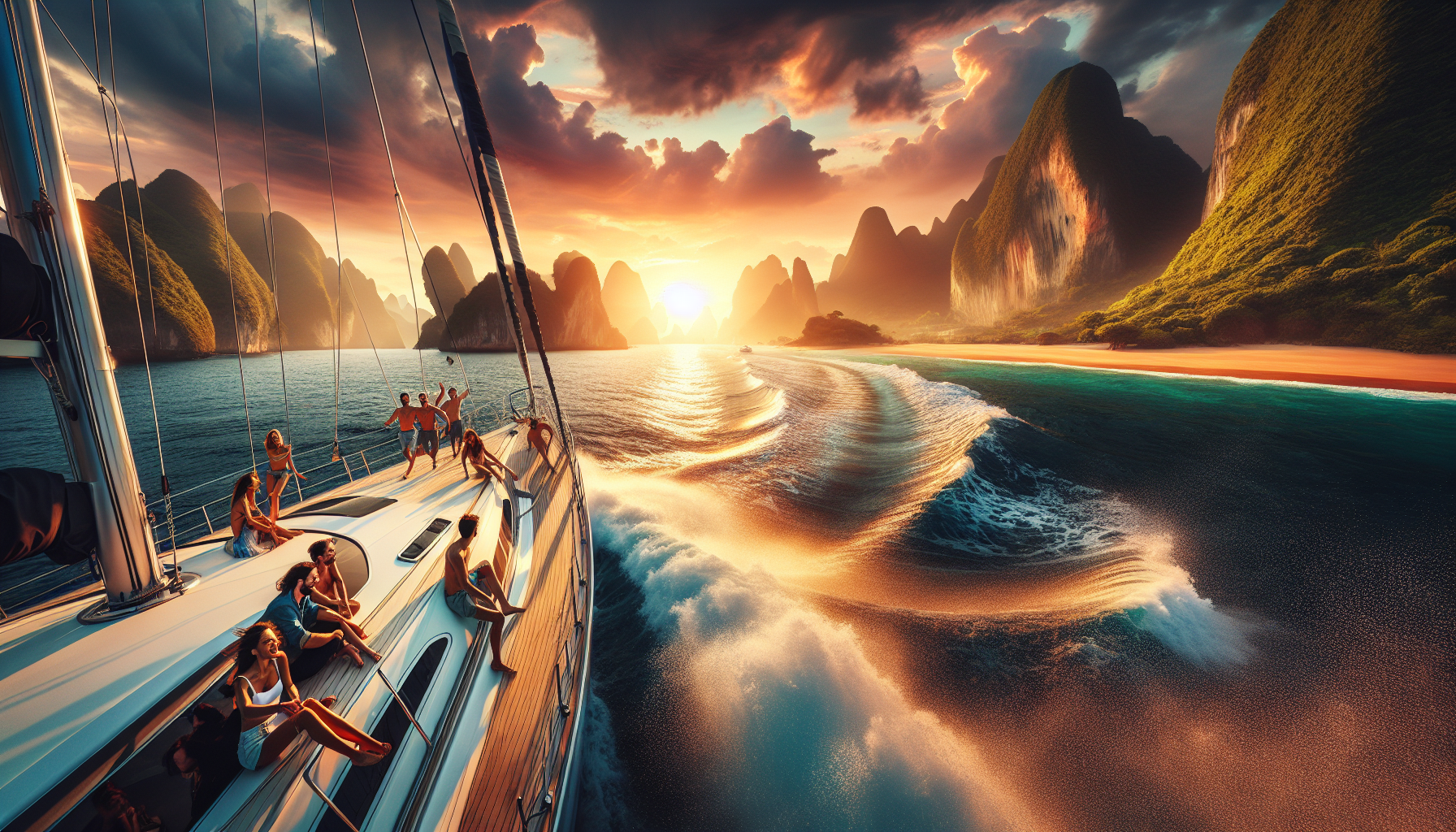 Exploring new horizons during a yachting adventure.