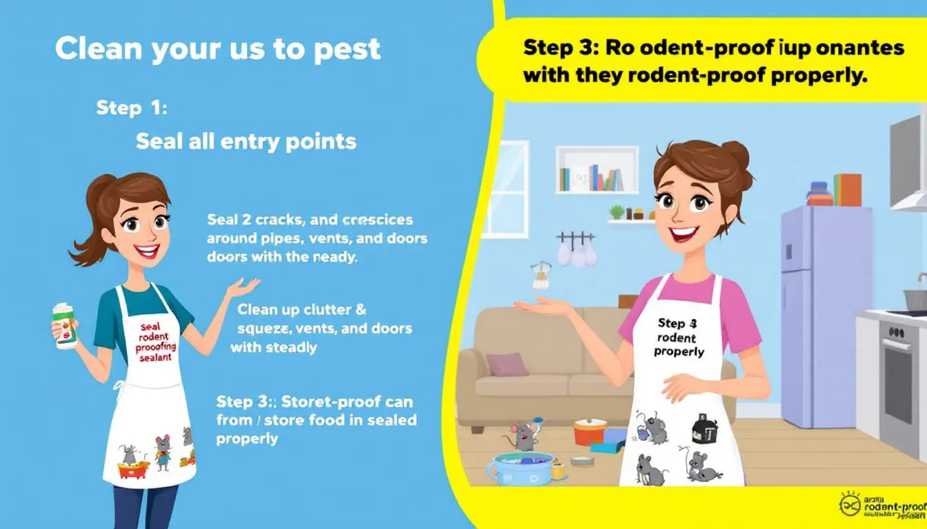 Preventative measures against rodent infestations in a home.